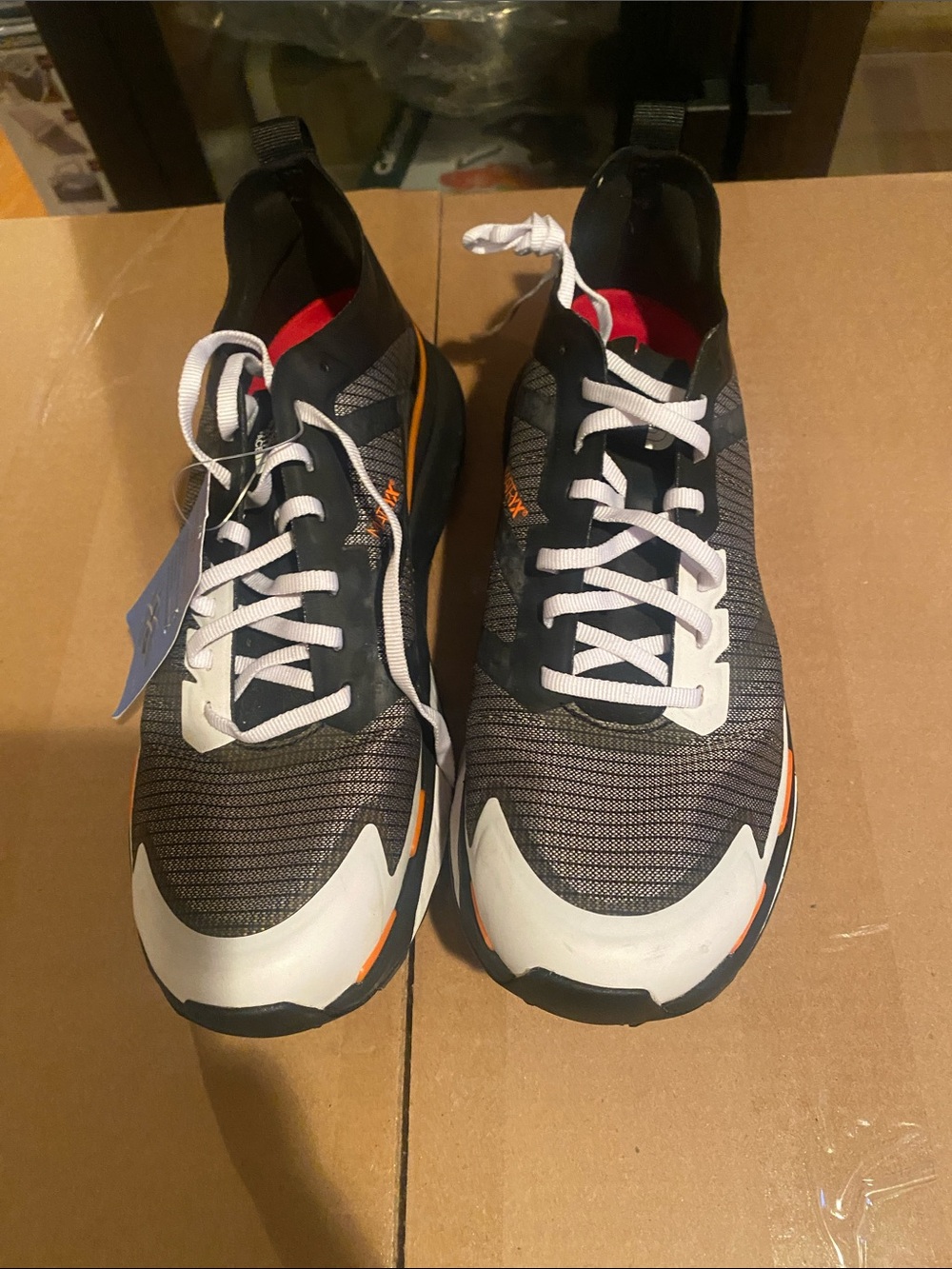 NWT The North face Athletic Mesh Running Shoes - Gray Orange Accents.